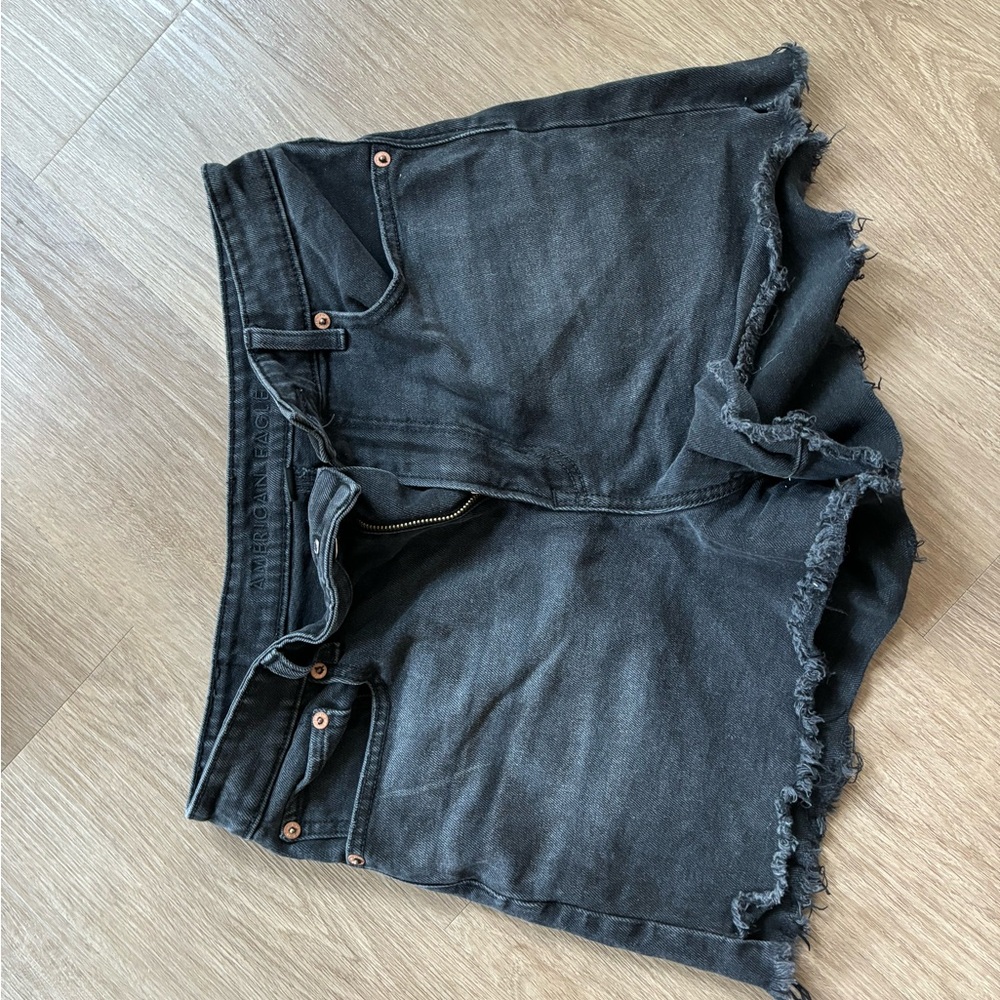 American eagle black high-rise shorts
